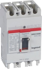 Выключатель автоматический 3п 15А 10кА DRX125 термомагнитн. расцеп. Leg 027000