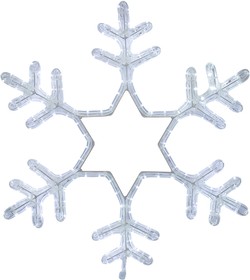 Фото 1/4 501-334, Фигура световая Снежинка цвет белый, размер 55x55см
