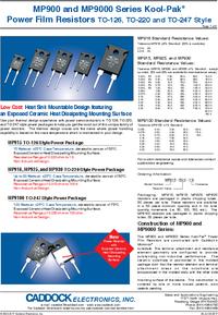 MP915 0.1 Ohm 15W 1% Thick Film Power Resistor - Pin Termination