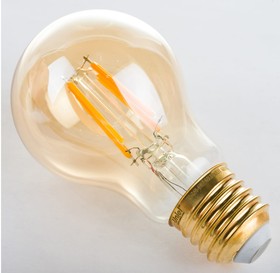 Фото 1/5 Светодиодная лампа GLV21GO Vintage. Форма A, золотистая колба LED-A60-6W/GOLDEN/E27 UL-00002355