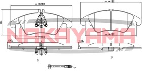 HP8647NY, Колодки тормозные дисковые перед. MB C CLASS C 280/C 280 4-matic/C 320 CDI/C 320 CDI 4-matic/C 350/C