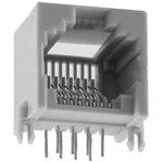 GLX-N-64M, Modular Connectors / Ethernet Connectors 6P4C R/A PCB GREY LOW PROFILE