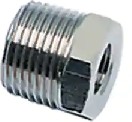 0904 10 21, 0904 Series Straight Threaded Adaptor, R 1/2 Male to G 1/8 Female, Threaded Connection Style
