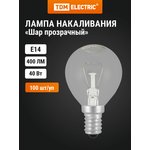 SQ0332-0001, Incandescent lamp "Transparent Ball" 40 W-230 V-E14 Pack ...