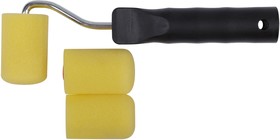 Фото 1/5 02830, Валик поролоновый желтый с ручкой "мини" 50 мм + 2 сменных ролика