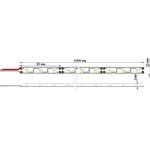 141-492, Лента светодиодная 12В, SMD5050, 14,4Вт/м, 60 LED/м, желтый, 10мм, 5м, IP65