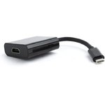 Переходник USB Type-C - HDMI, M/F, 0.15 м, Cablexpert, чер, A-CM-HDMIF-01