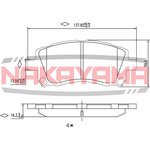P0715NY, Торм. колодки пер. Subaru Legacy 2.0I, 2.5I 96.06-