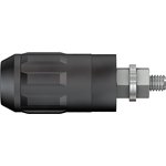 4 mm socket, screw connection, mounting Ø 12 mm, CAT II, black, 66.9684-21