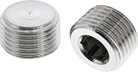 Фото 1/2 0285 21 00, Stainless Steel Pipe Fitting Hexagon Plug, Male R 1/2in