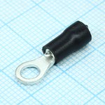 RV1.25-4 Black, (RV1.25-4S Black), наконечник кабельный кольцевой с изоляцией ...