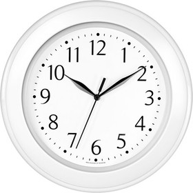 Фото 1/6 Часы настенные TROYKATIME (TROYKA) 122211201, круг, белые, белая рамка, 30х30х3,8 см