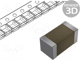 MG31B105K500CT, Capacitor: ceramic; MLCC; 1uF; 50V; X7R; ±10%; SMD; 1206