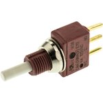 E112LYCQE, Push Button Switch, Momentary, PCB, 6.35mm Cutout, SPDT