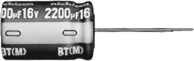UBT1C222MHD8, Конденсатор электролитический, THT, 2200мкФ, 16VDC, 16x25мм