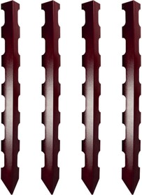 Колышки для деревянных грядок CB90-6 коричнево-красные, 4 шт. 3003026