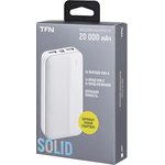 Внешний аккумулятор (Power Bank) TFN Solid PB-282, 20000мAч, белый [tfn-pb-282-wh]