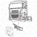 XF2/105, XF2/105_кронштейн фары! (алюм) левый\ DAF XF95