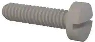 50M030050F004, M3x0.5 Pan Head Machine Screw Slotted Drive Nylon
