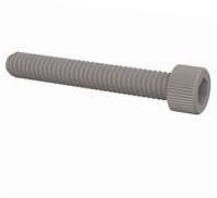 3408320112, Screws & Fasteners Hex Socket Cap Screw, #8-32 Thread, 1 1/8 Lg, Knurled, Natural, Nylon