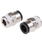 3175 10 17, LF3000 Series Straight Threaded Adaptor, R 3/8 Male to Push In 10 ...