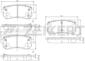 Колодки торм. диск. задн. ZEKKERT BS3020 Hyundai Tucson III 15- Kia Sportage VII 15-