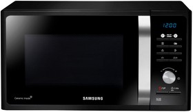 Фото 1/2 Микроволновая печь Samsung MG23F301TAK/BA, 800Вт, 23л, черный