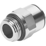 NPQM-D-G38-Q8-P10, Straight Threaded Adaptor, G 3/8 Male to Push In 8 mm ...