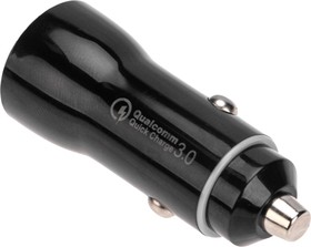 Фото 1/3 18-1200, Автозарядка в прикуриватель АЗУ USB-A (QC 3.0)+USB-C (PD), 38Вт черная