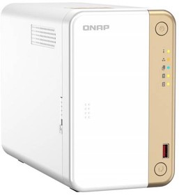 Фото 1/10 QNAP TS-262-4G Сетевое хранилище 2x2.5"/3.5" SATA, Intel Celeron N4505/2x2 ГГц, DDR4 4 ГБ, 1x2,5 Гбит/c, HDMI, 2xUSB