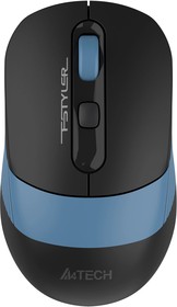 Фото 1/5 Мышь A4Tech Fstyler FB10C черный/синий оптическая (2000dpi) беспроводная BT/Radio USB (4but)