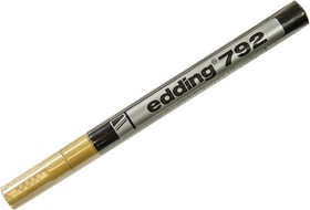 EDDING 792 ЛАКОВЫЙ МАРКЕР С КРУГ.НАКОН. D=0.80ММ МЕТ.ОПРАВА ЗОЛ.