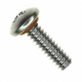 R4-40X3/8 2701, Screws & Fasteners 4-40X3/8", Phillips Pan Head, 18-8 Stainless Steel with Silicone O-Ring, Seal Screw