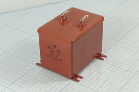 Конденсатор бумажный, емкость 10 мкФ, напряжение 400 В, отклонение 5, ОМБГ-3