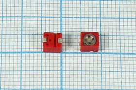 Конденcатор подстроечный, диапазон перестройки 4,5~20,0пФ, напряжение 100 В, исполнение SMD, +85C, TZB4R200A, красный