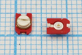 Конденcатор подстроечный, диапазон перестройки 5,0~20,0пФ, напряжение 100 В, исполнение SMD, +85C, CVS320A, красный