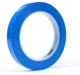 Фото 1/2 471 19mmx33m blue, Scotch 471 Blue Vinyl 33m Lane Marking Tape, 0.14mm Thickness