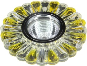 Встраиваемый светильник SMD/MR16 4000К хром+ прозрачный+желтый (SMD 3Вт), FT 991 CHWYL
