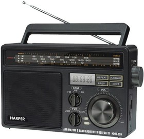 Радиоприемник Harper HDRS-099, черный