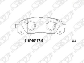 Колодки тормозные (Сзади) Toyota Crown 95-01 / Mark II 96-00