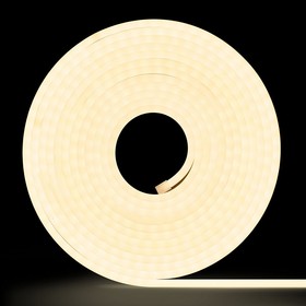 Фото 1/4 Неоновая светодиодная лента 1м, 6х12мм, 12В, 10.5Вт/м, 110 LED/m, IP33 (СИЛИКОН), теплый белый, ML-NF-PR-6mm-L50-WW