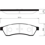 SP1119-R, SP1119RSNS_!колодки дисковые з.\ Daewoo Magnus/Evanda 2.0/2.5i 99