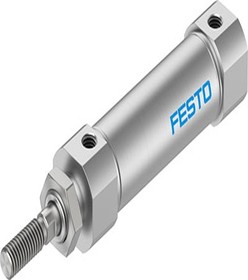 DSNU-S-16-100-P-A, Pneumatic Piston Rod Cylinder - DSNU-S-16, 16mm Bore, 100mm Stroke, DSNU Series, Double Acting