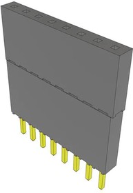 ESQ-108-44-G-S, PC / 104 Connectors Elevated Socket Strip, 0.100" Pitch