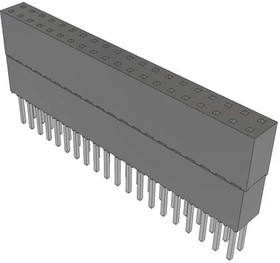 Фото 1/2 ESQ-120-34-L-D, PC / 104 Connectors Elevated Socket Strip, 0.100" Pitch