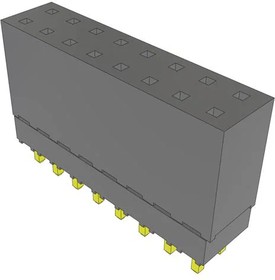 ESQ-108-37-G-D, PC / 104 Connectors Elevated Socket Strip, 0.100" Pitch