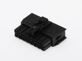1053081216, Conn Housing RCP 16 POS 2.5mm Crimp ST Cable Mount Black Nano-Fit™ Bag