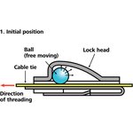 111-95279 MBT27XH-SS316-ML, Cable Tie, Roller Ball, 681mm x 12.3 mm ...