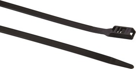 112-53060 PE530-PA66HSW-BK, Cable Tie, 535mm x 9 mm, Black Polyamide 6.6 (PA66), Pk-100