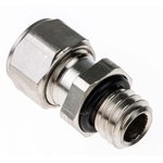 A1000.06.030, A1 Series Metallic Nickel Plated Brass Cable Gland, M6 Thread ...